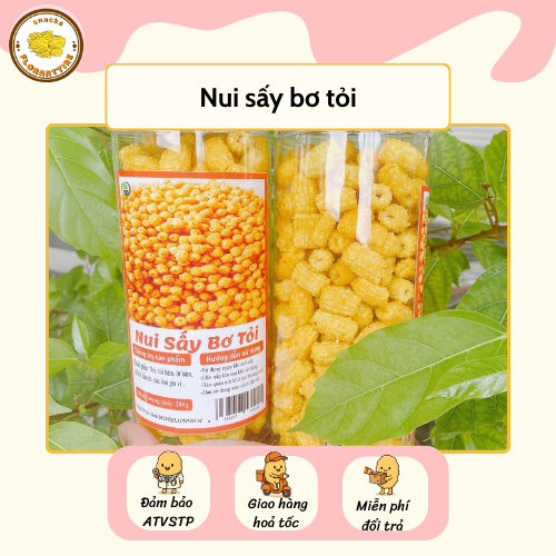 Nui Sấy Bơ Tỏi Đồ Ăn Vặt Floraattire Hộp 280gr