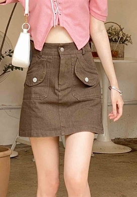 Chân váy có 2 túi hộp