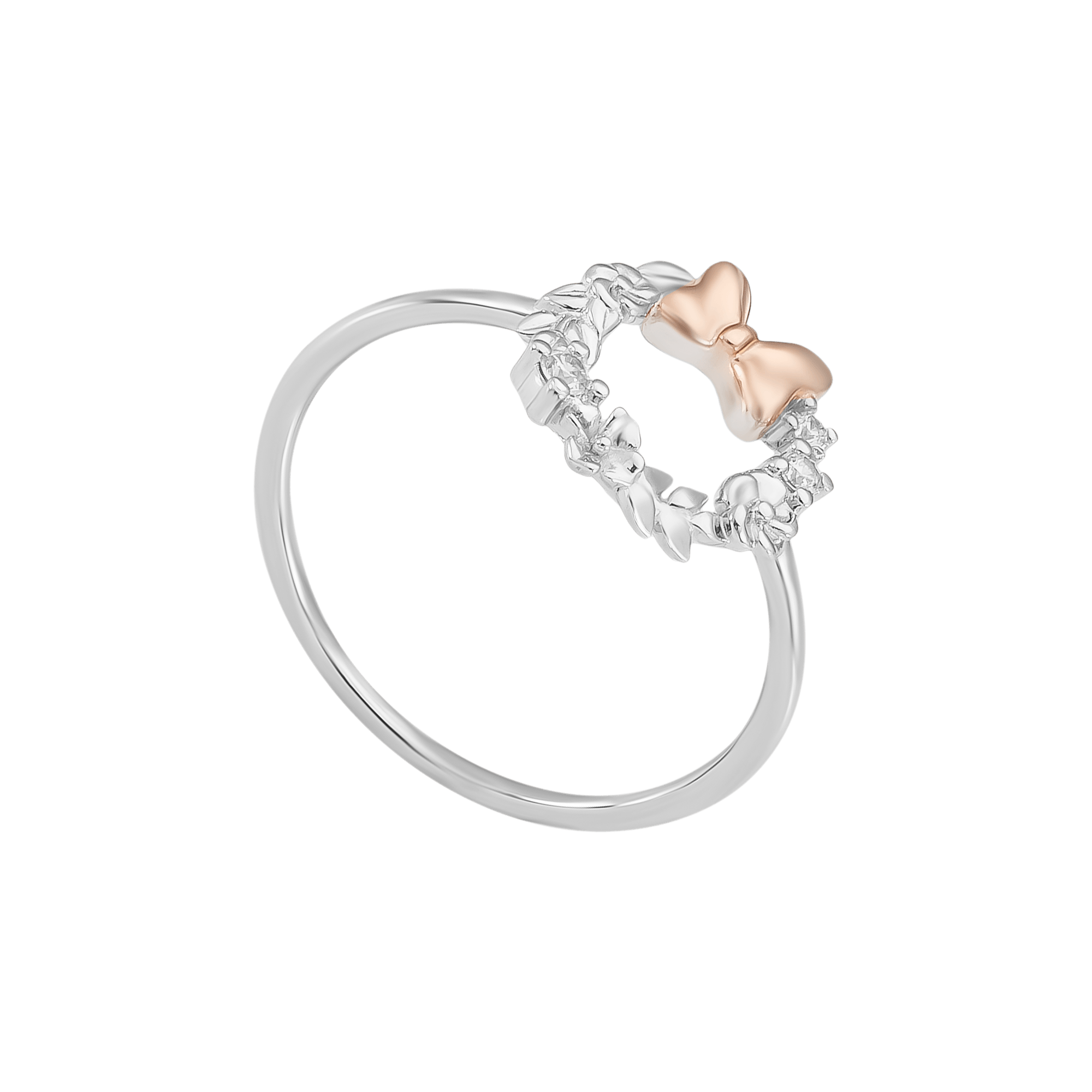 Nhẫn nơ tròn hồng