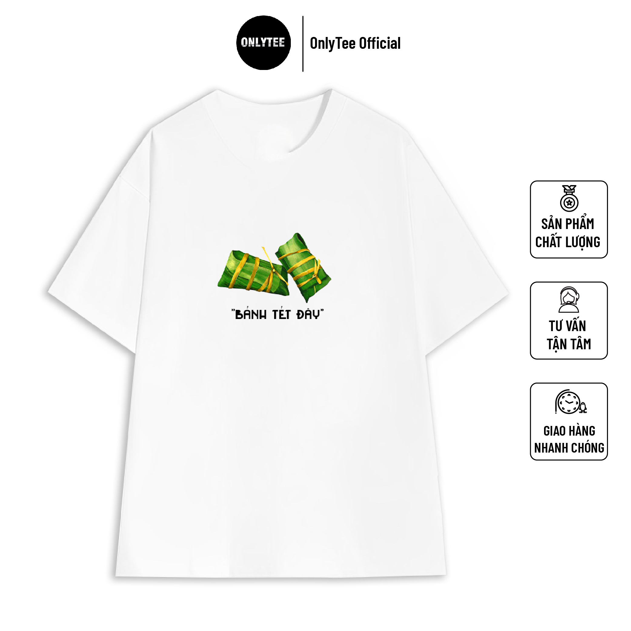 Áo Thun UNISEX OnlyTee Form Dày Dặn Cotton 100% 2 Chiều OLTBT