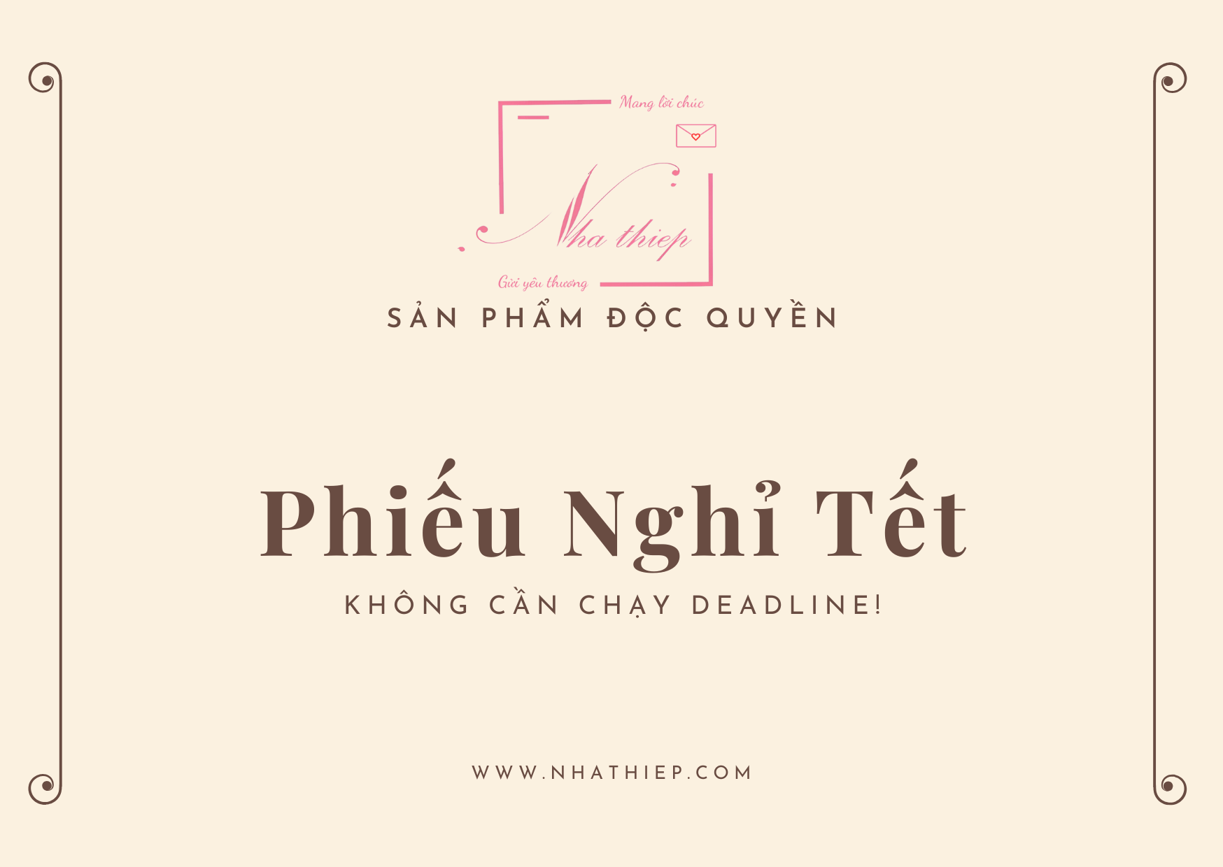 Phiếu nghỉ tết  không cần chạy deadline