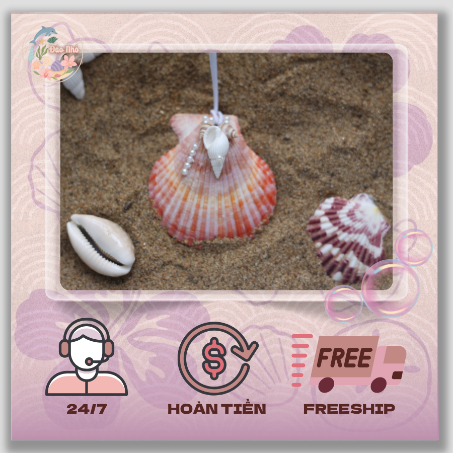 Vòng cổ vỏ sò ốc ngọc trai thiết kế | Đảo Nhỏ Handmade