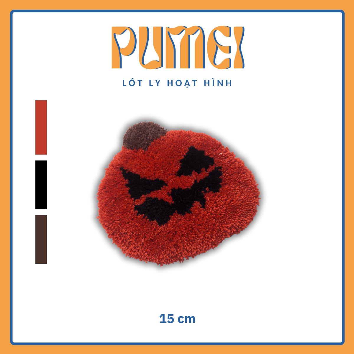 Lót ly decor hoạt hình trái bí ngô Halloween