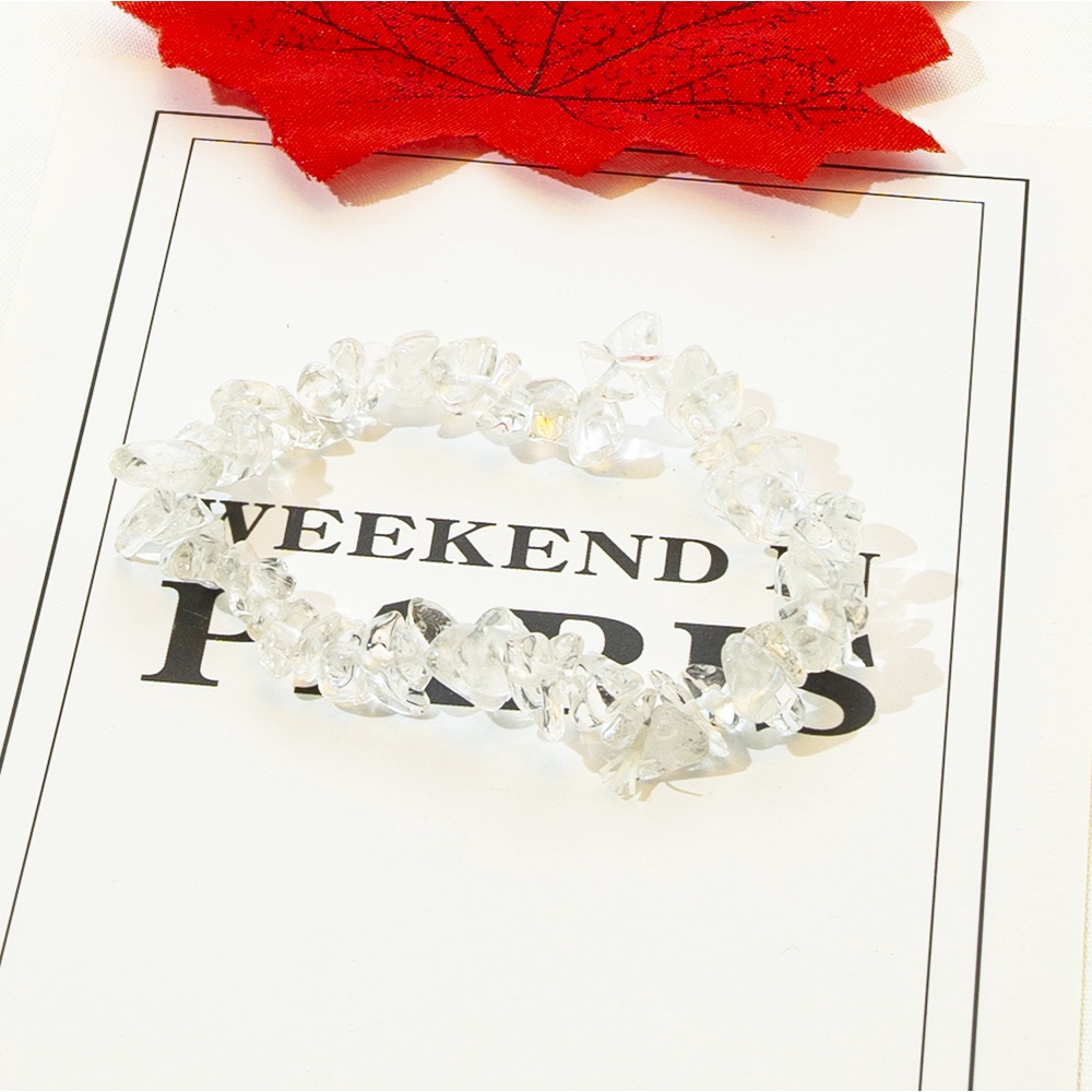 Vòng tay đá handmade thạch anh trắng