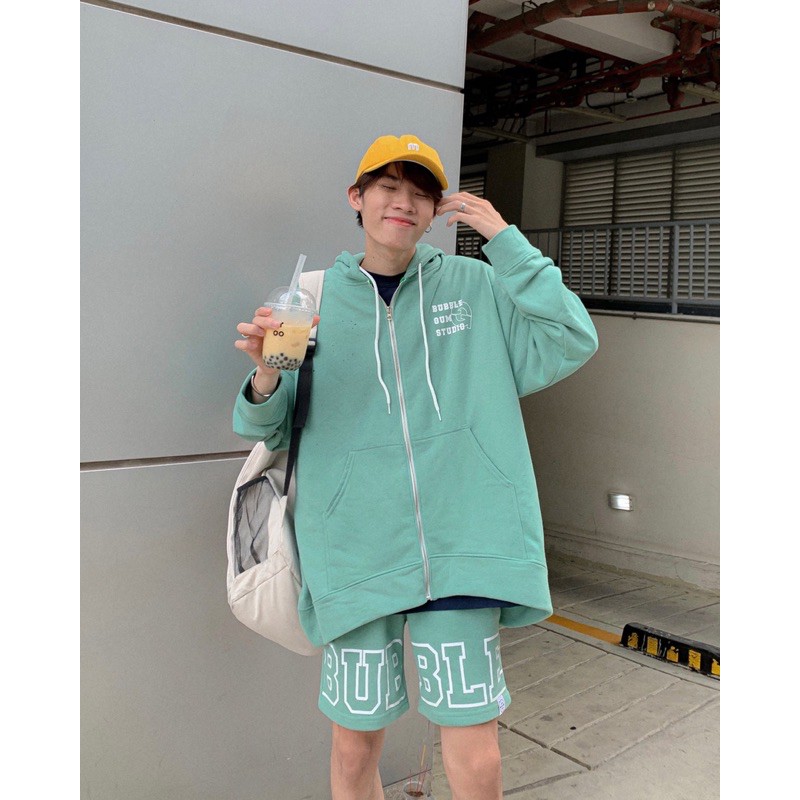 Áo Khoác Random Logo Xanh bơ