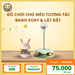 Đồ Chơi Cho Mèo Tương Tác Banh Xoay & Lật Đật