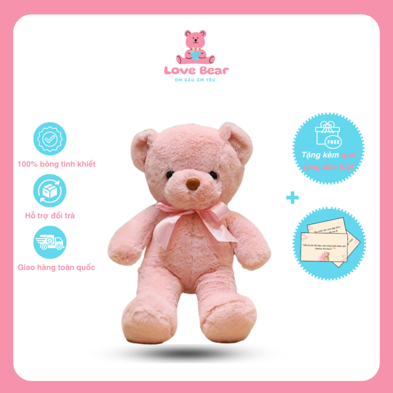 Gấu bông Teddy mini nhồi bông cao cấp vải mềm mịn nhiều màu
