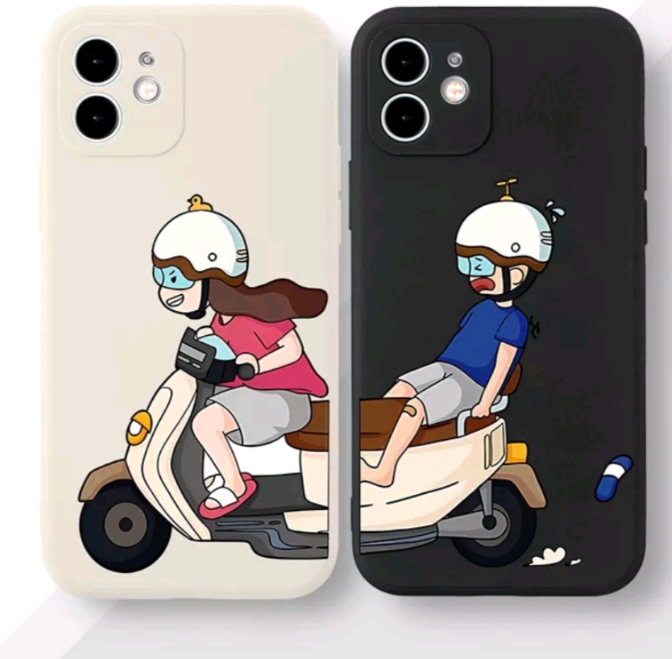 Ốp lưng iPhone GUMAN mềm hoạt hình cặp dễ thương