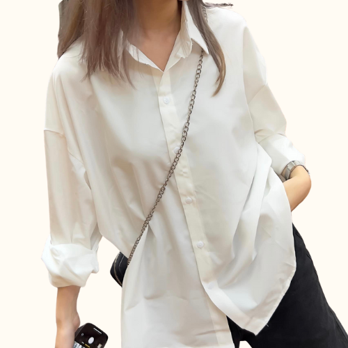 Áo Sơ Mi Trơn Lụa - Unnie Sơ Mi