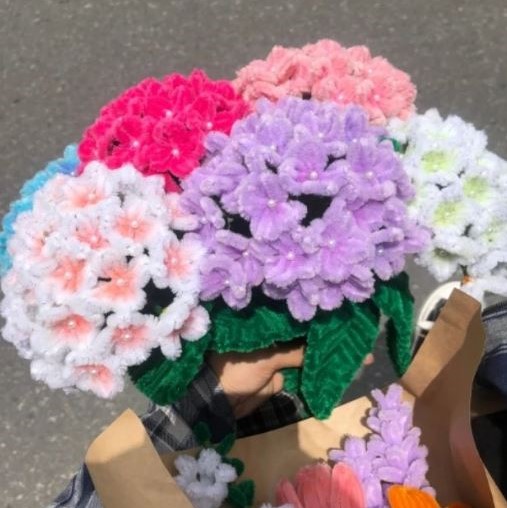 Hoa Cẩm tú cầu handmade làm theo yêu cầu dành tặng cho người yêu