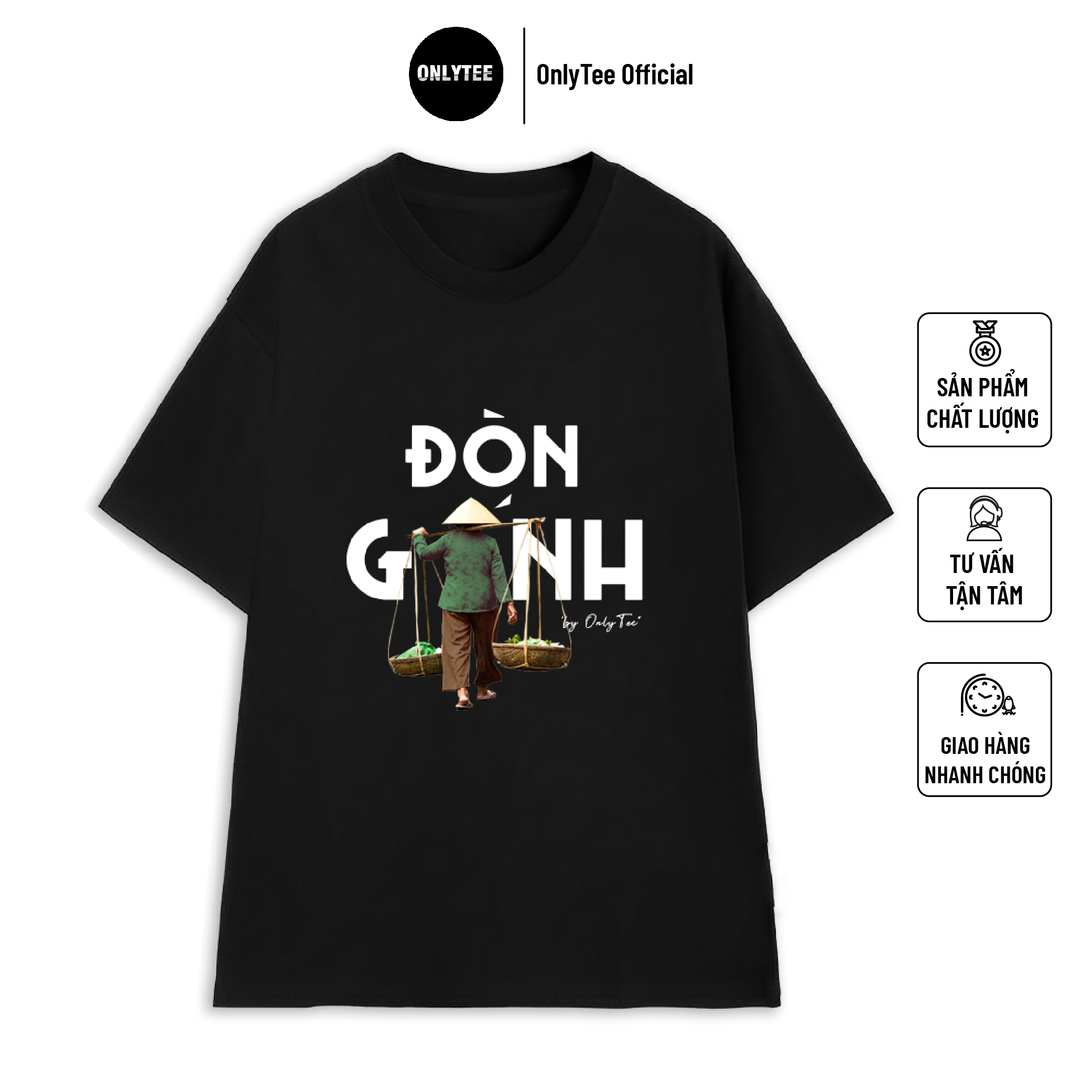 Áo Thun form rộng UNISEX Local Brand OnlyTee 100% Cotton Co Dãn OLTDG