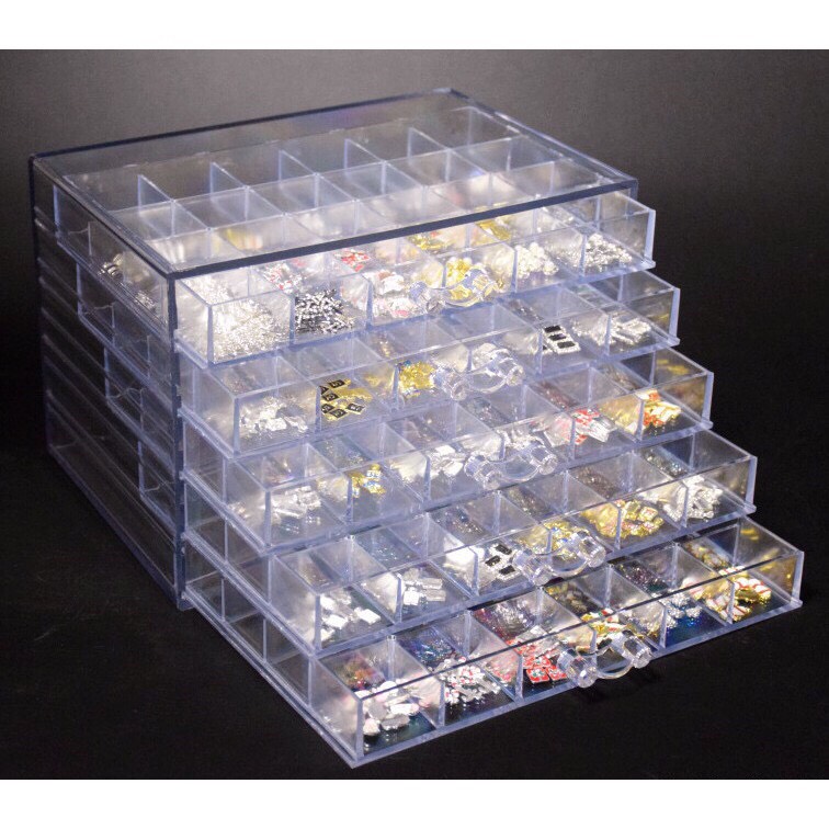 Khay Đựng Đá Và Phụ Kiện Trang Trí Nail 5 Tầng 120 Ô