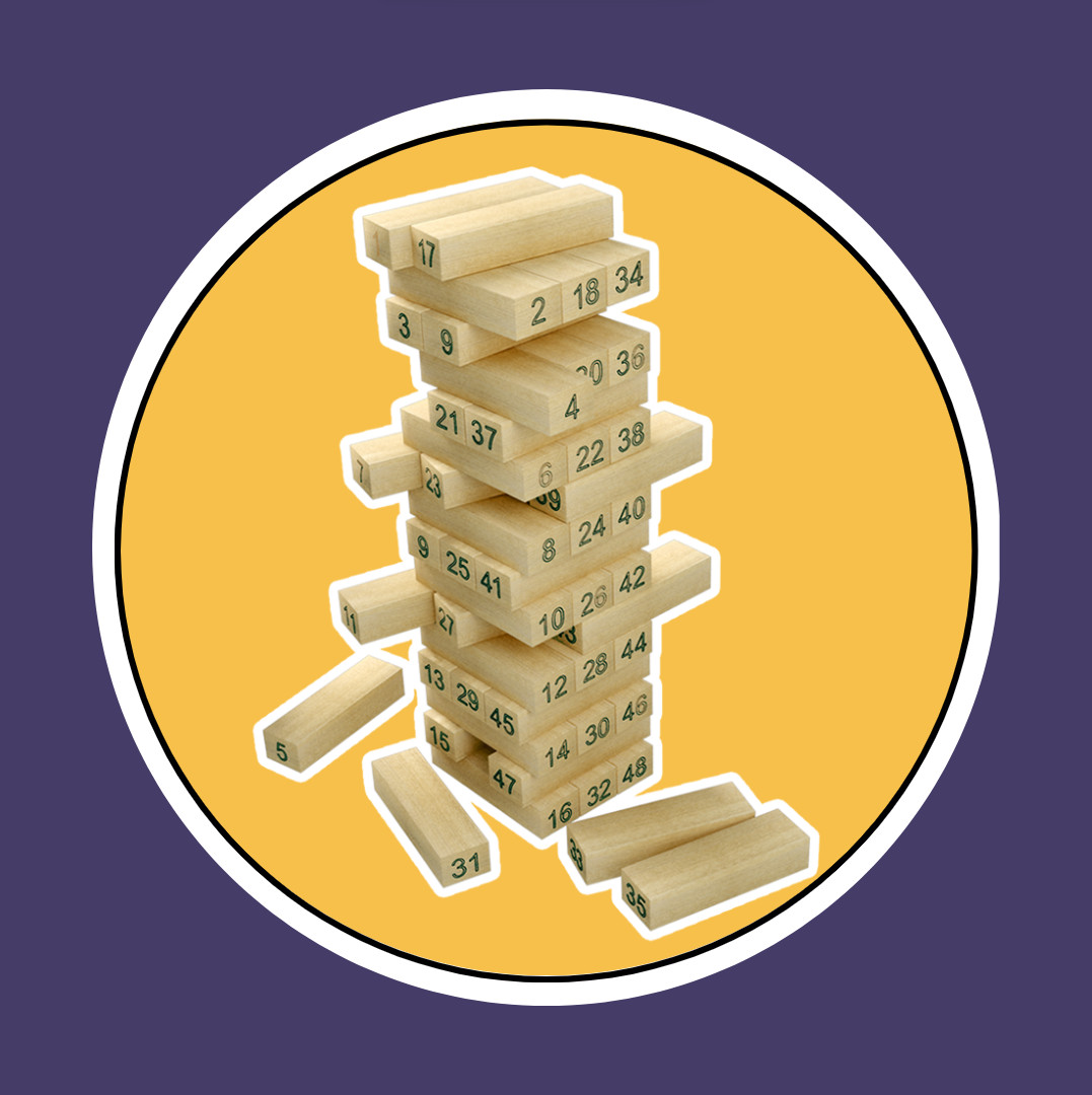 Rút gỗ – Board Game trẻ em – 54 thanh số