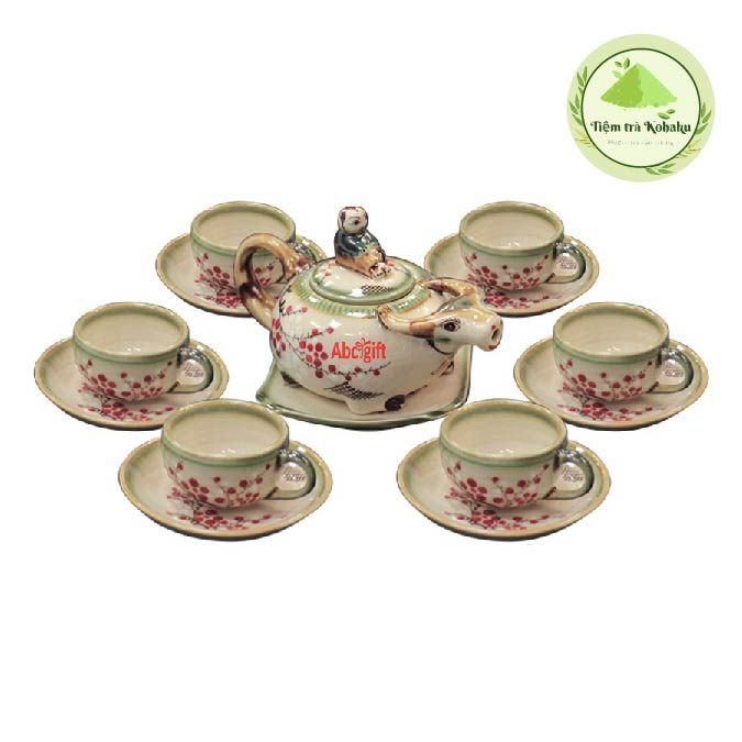 Bộ ấm chén Bát Tràng