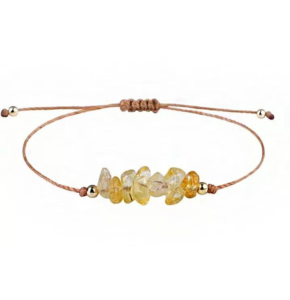 Vòng tay đá handmade may mắn màu vàng