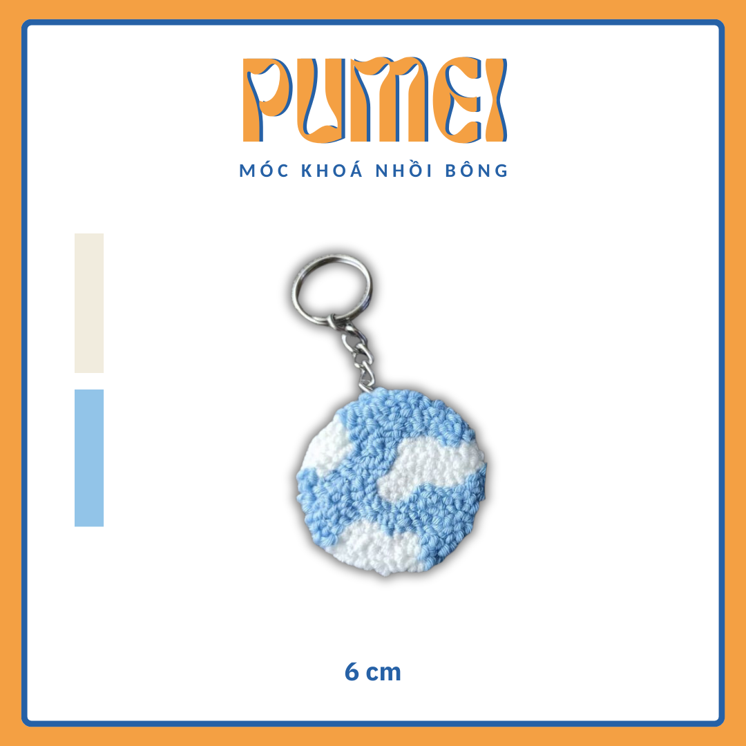 Móc khoá len nhồi bông bầu trời