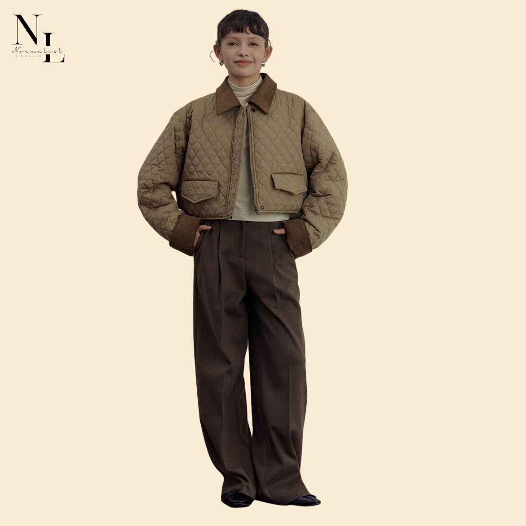Quần ống rộng kaki [Normalist – Retro pant]