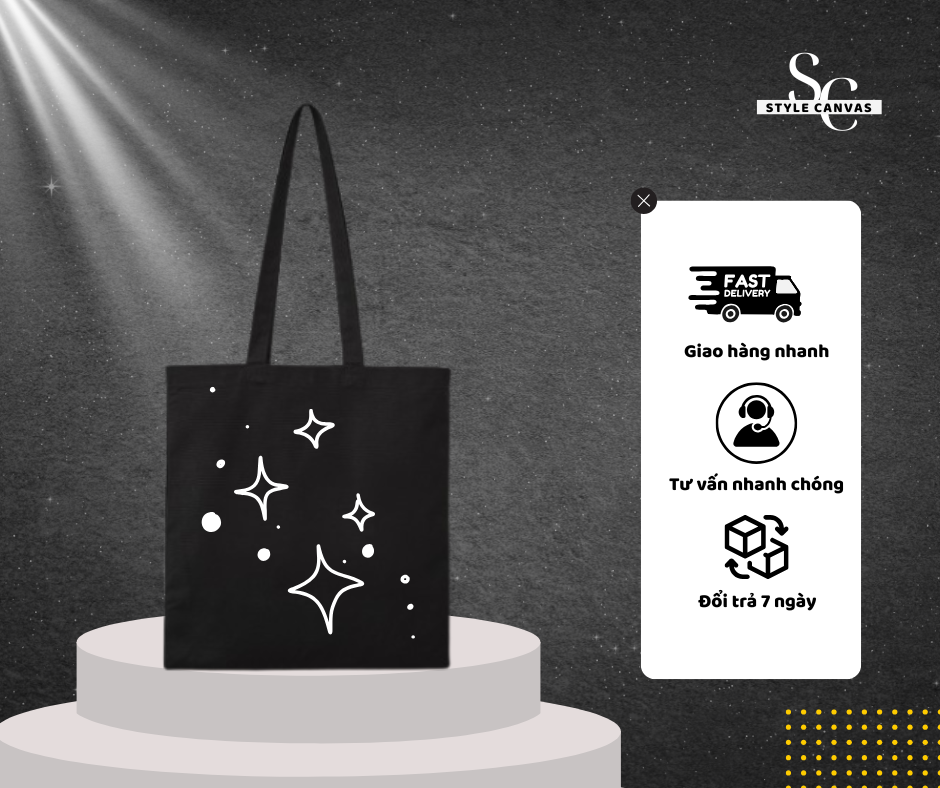 Túi Canvas Hình Sao – Tỏa Sáng Phong Cách Riêng