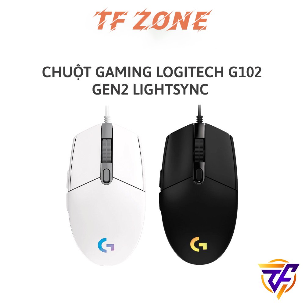 Chuột chơi game, chuột máy tính có dây, Logitech G102 Lightsync Độ Chính Xác Cao 8000DPI [ Bảo Hành 12 Tháng 1 Đổi 1]