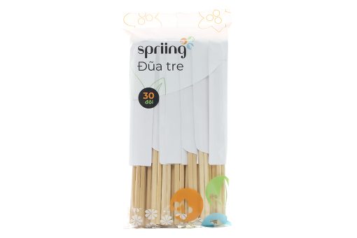 Bộ 30 đôi đũa tre dùng một lần Spriing 21 cm
