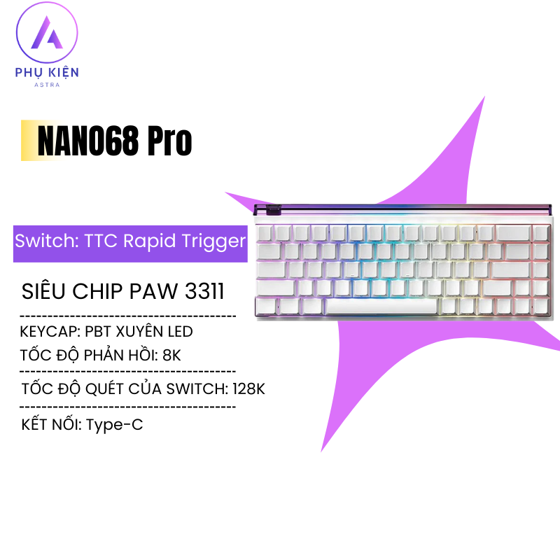 Bàn Phím Cơ Mini NANO68 Pro