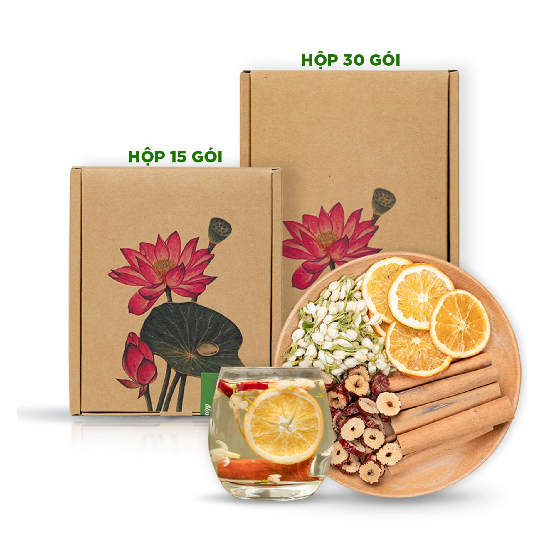 Set Trà Detox Cam Quế Thảo Mộc Hoa Hồng