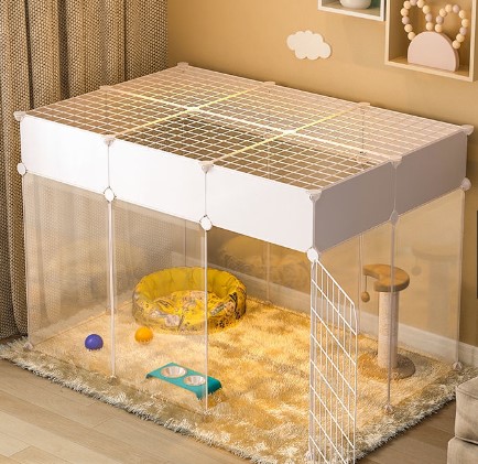 Combo Chuồng Quây Nhựa Trong Suốt Cho Chó Mèo