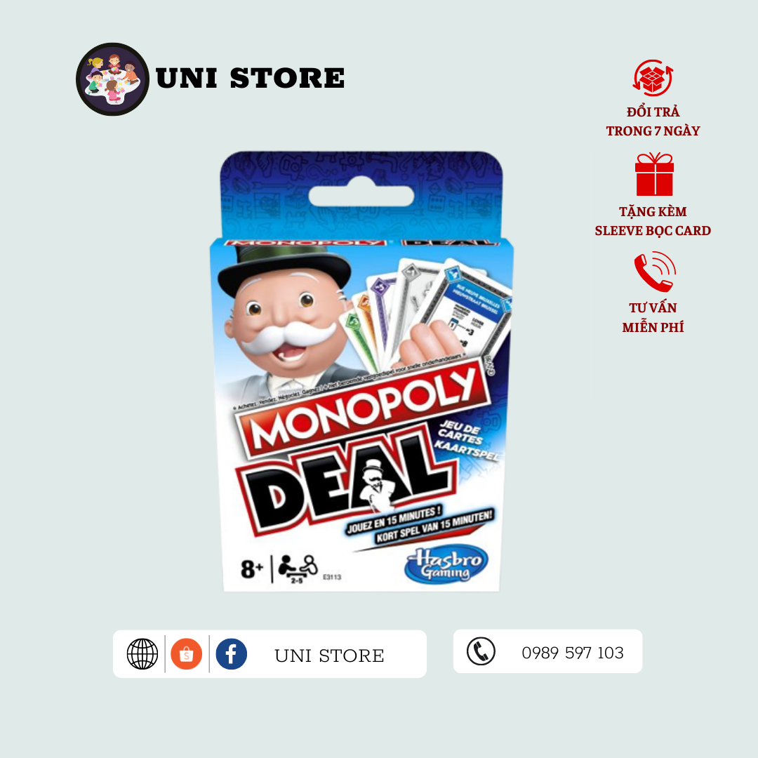 Cờ tỷ phú Deal - Board game Nước Ngoài - 110 Lá bài