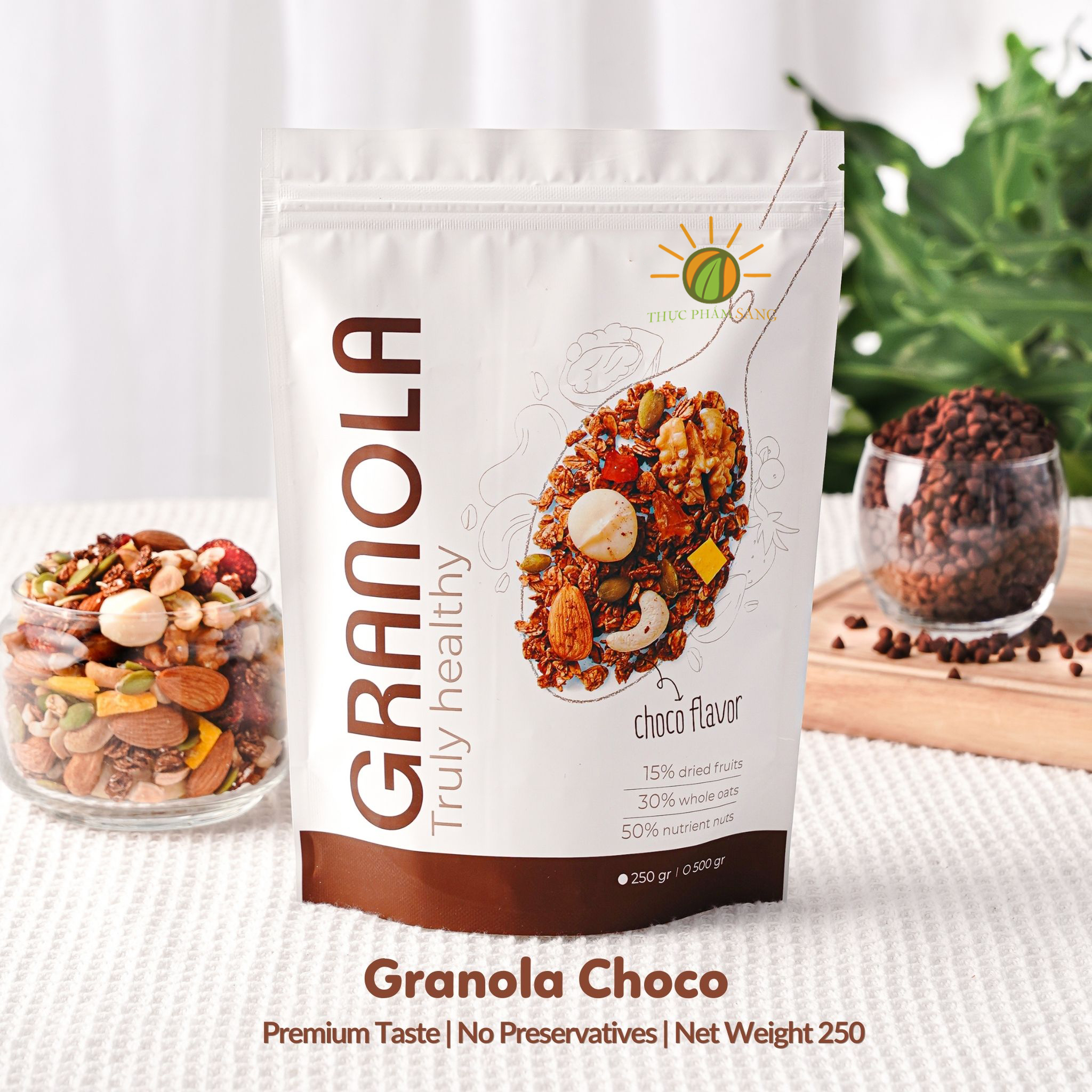 GRANOLA SIÊU HẠT VỊ CHOCOLATE – NGŨ CỐC ĂN KIÊNG KHÔNG ĐƯỜNG