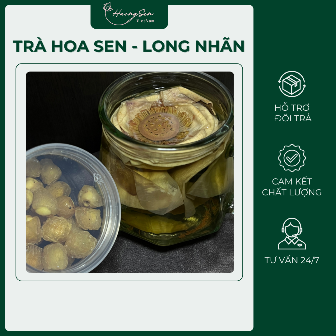 Trà Hoa Sen Đất + Long Nhãn Ôm Sen Sự Kết Hợp Hỗ Trợ Dinh Dưỡng Tuyệt Đối