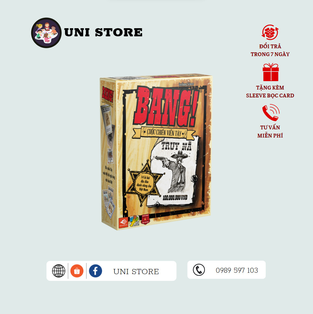 Bang! Cuộc Chiến Viễn Tây - Board Game Nước Ngoài - 96 lá bài