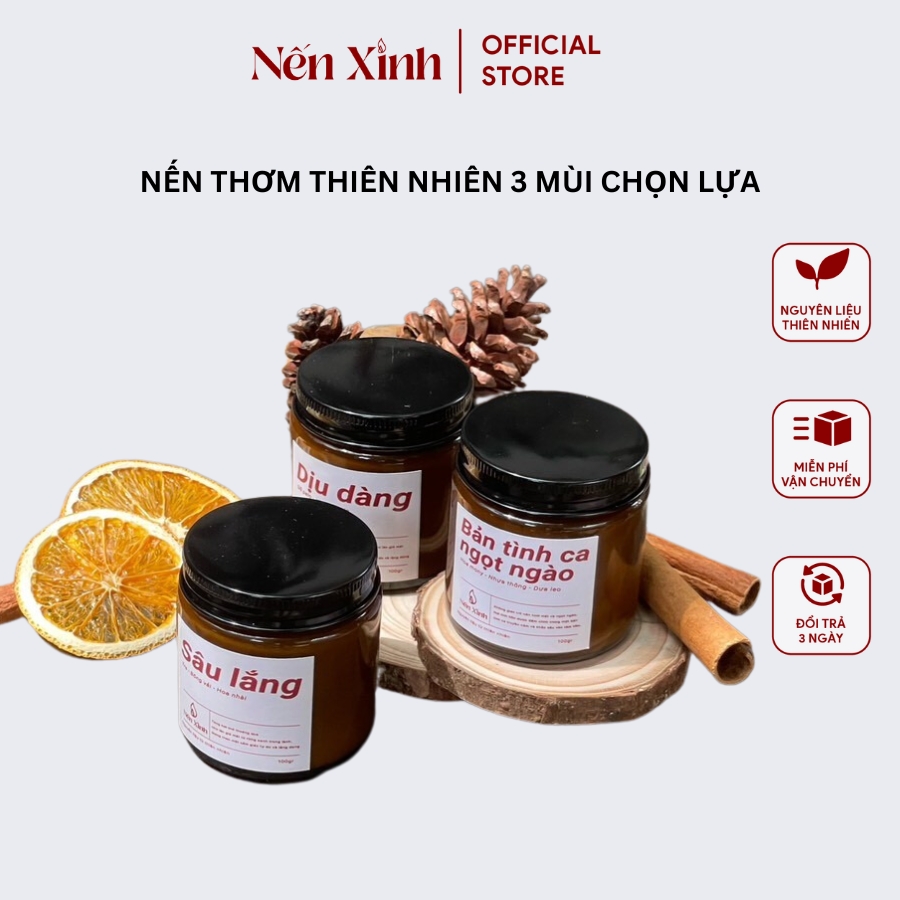 BST Nến Thơm Thư Giãn NẾN XINH Nhiều Mùi Hương Từ Thiên Nhiên Giúp Thư Giãn Dễ Ngủ Và Làm Quà Tặng
