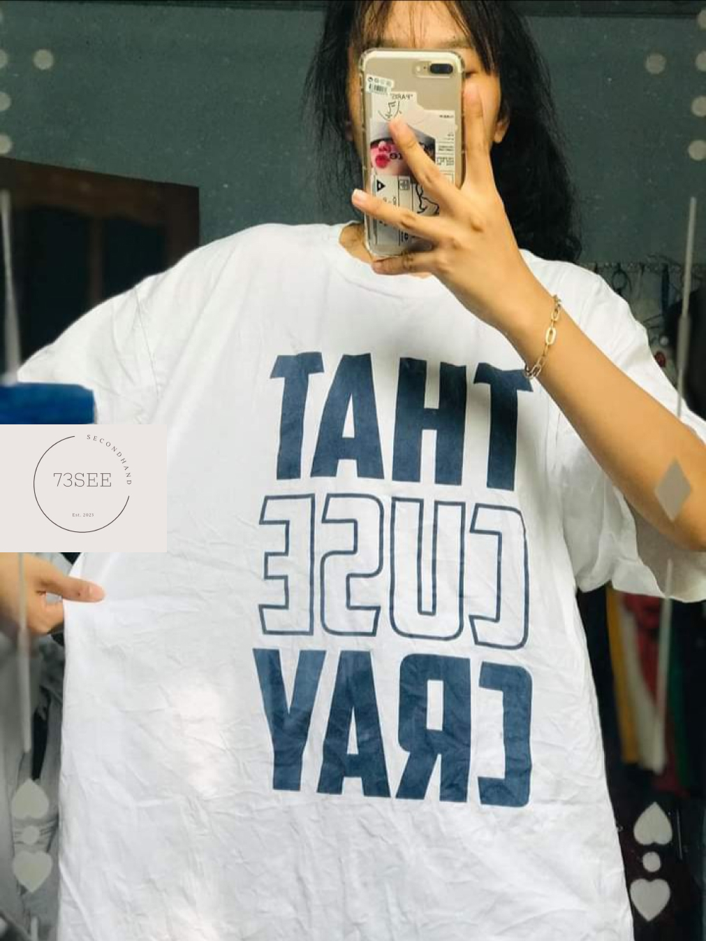 Áo Thun Secondhand Nam Nữ Freesize – Màu Trắng