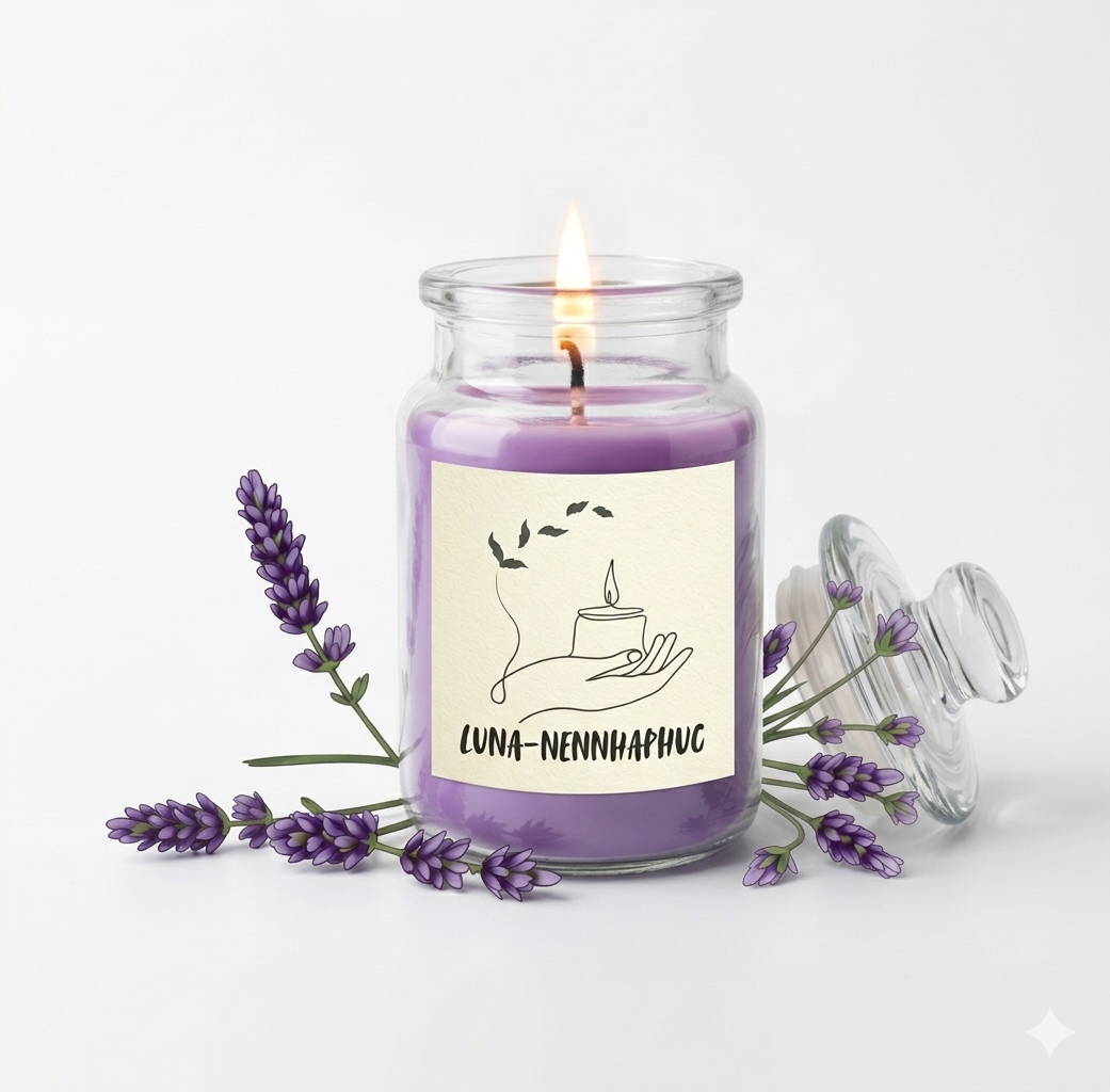 Nến Thơm Hương Hoa Oải Hương Dịu Nhẹ Thanh Mát Giảm Căng Thẳng NENNHAPHUC - TT06