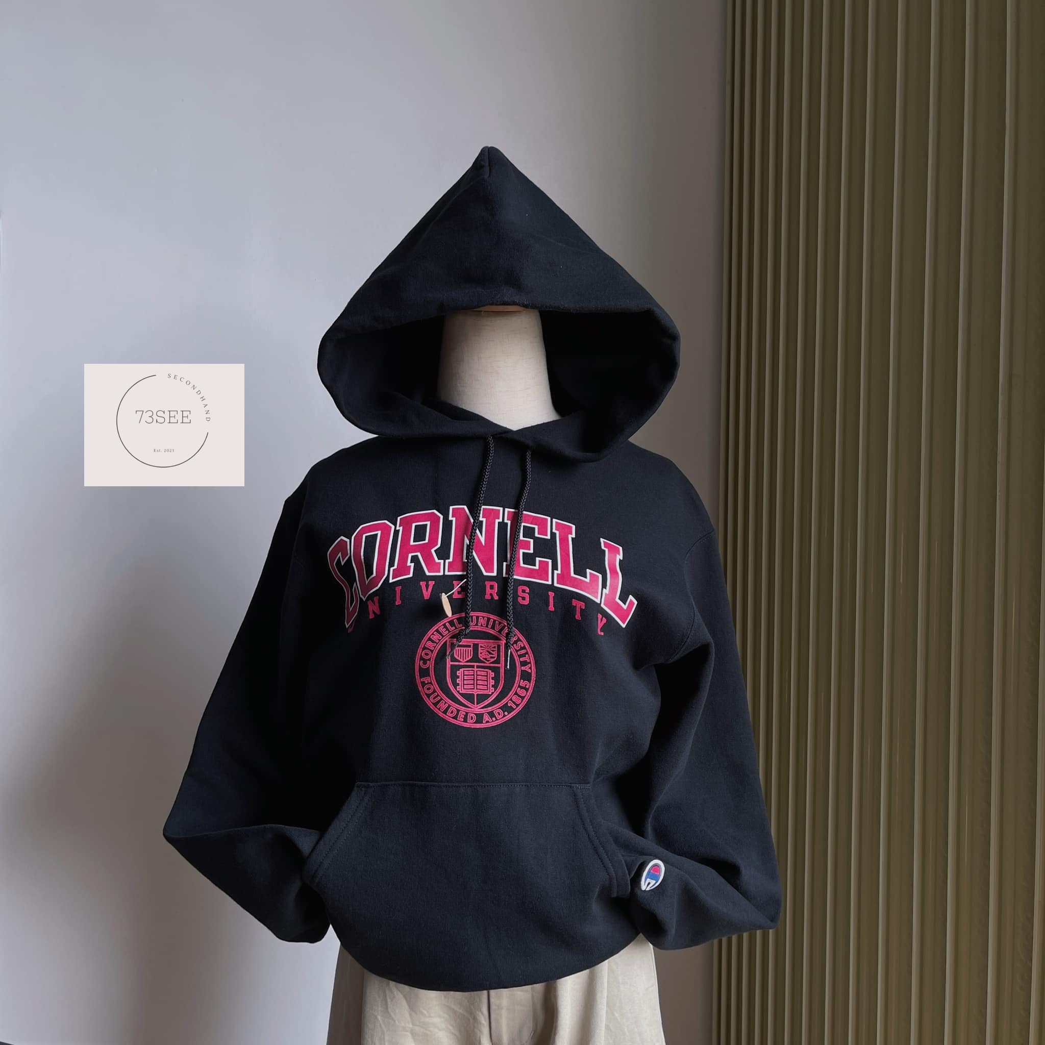 Áo Hoodie Secondhand - Màu xanh đen