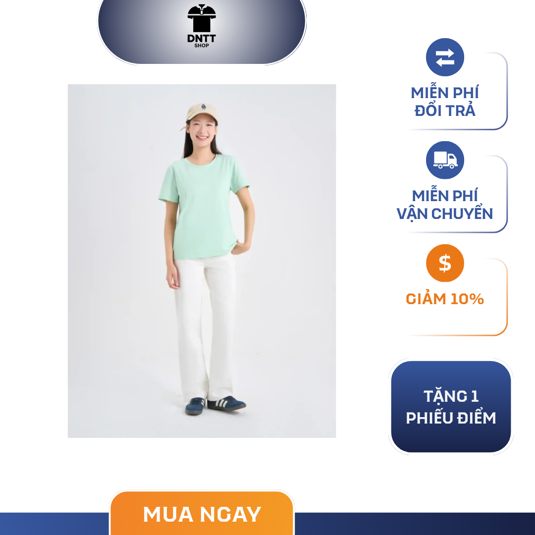 Áo phông nữ cổ tròn