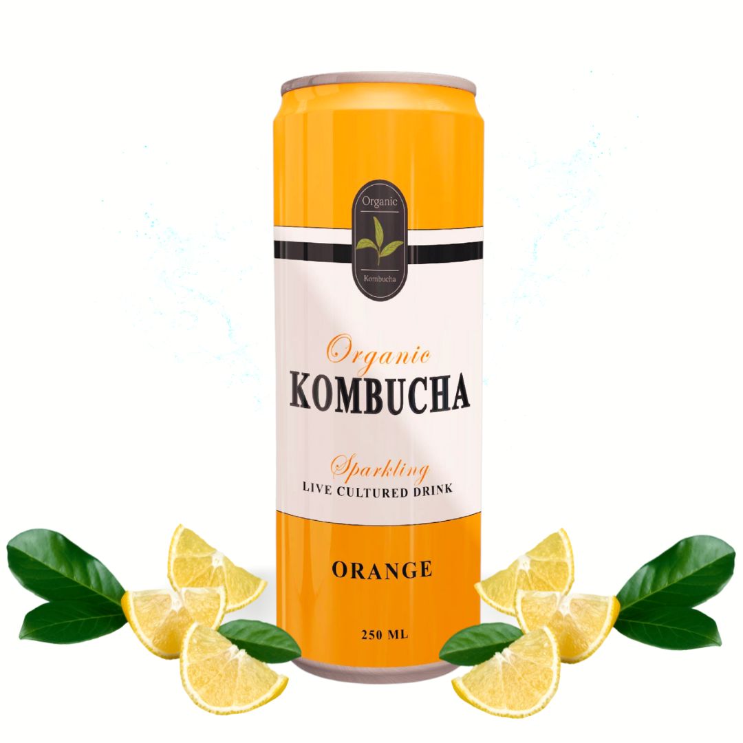 Lon Trà Kombucha Vị Cam
