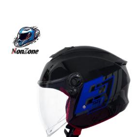 MŨ 3/4 EGO E3 ĐEN BÓNG E3 DƯƠNG