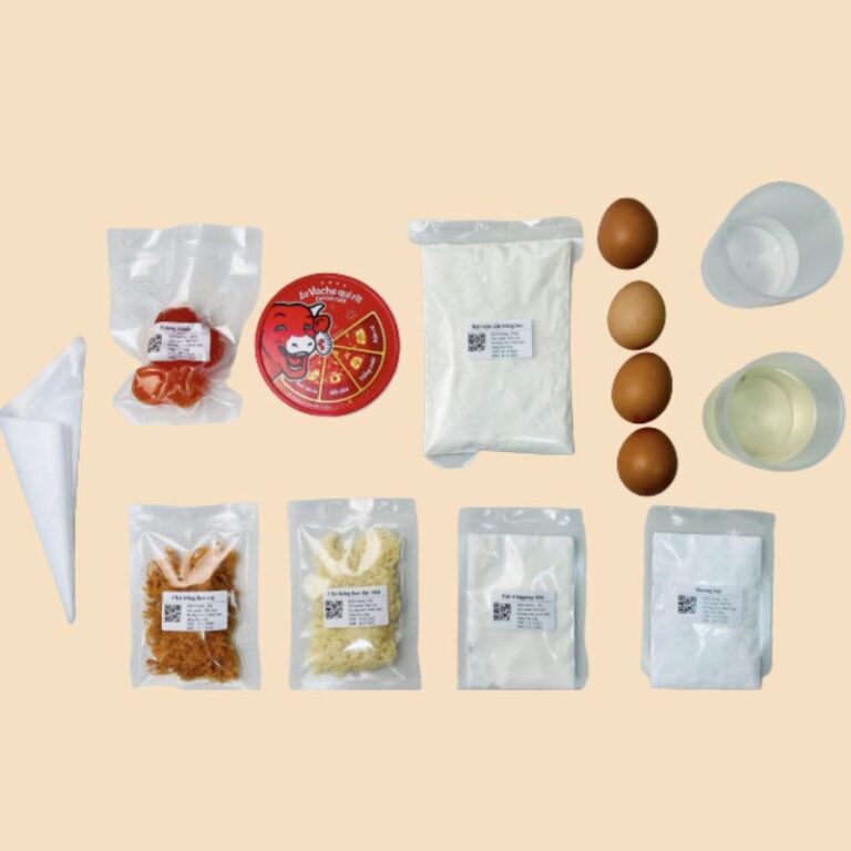 Set bánh bông lan trứng muối