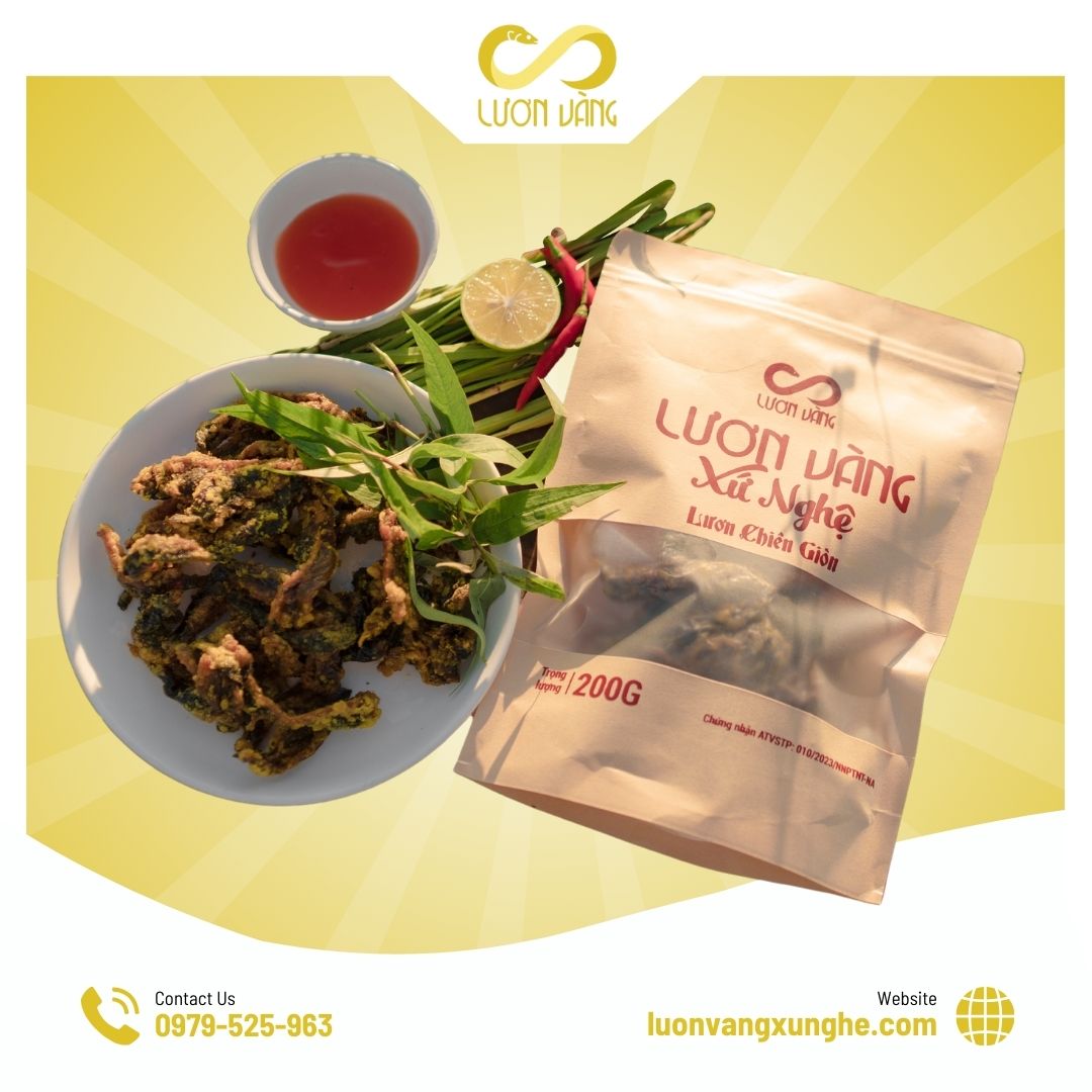 Lươn Chiên Giòn - 200 Gram - Lươn Vàng Xứ Nghệ