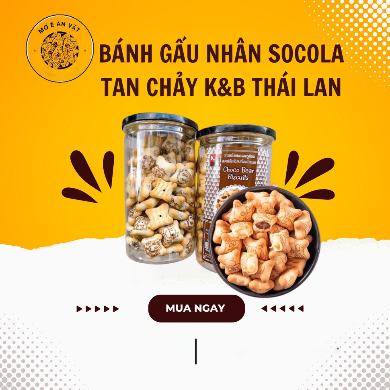 Bánh Gấu Thái Lan - Lon 250Gram