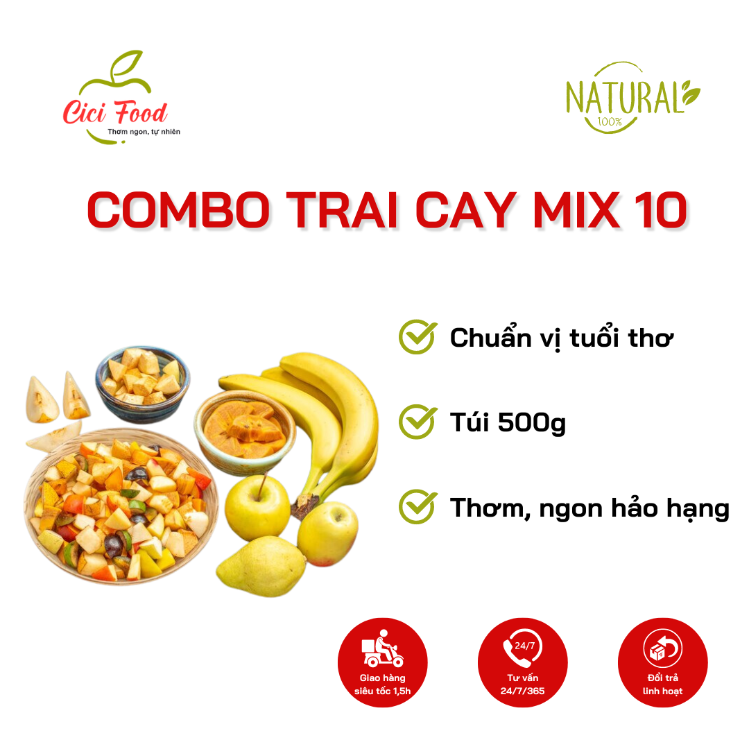 Combo trái cây mix 10