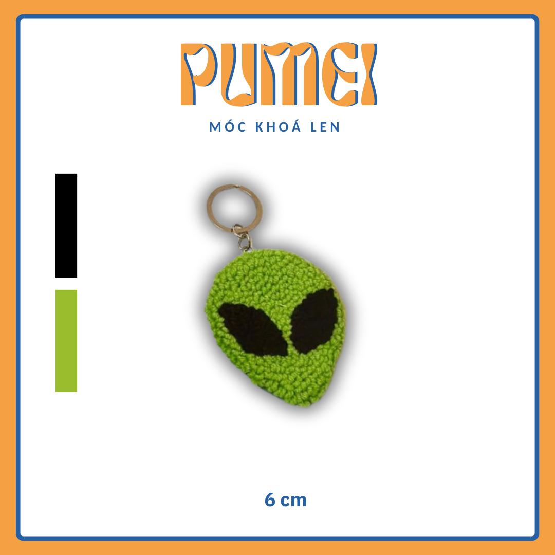 Móc khóa len hình người ngoài hành tinh