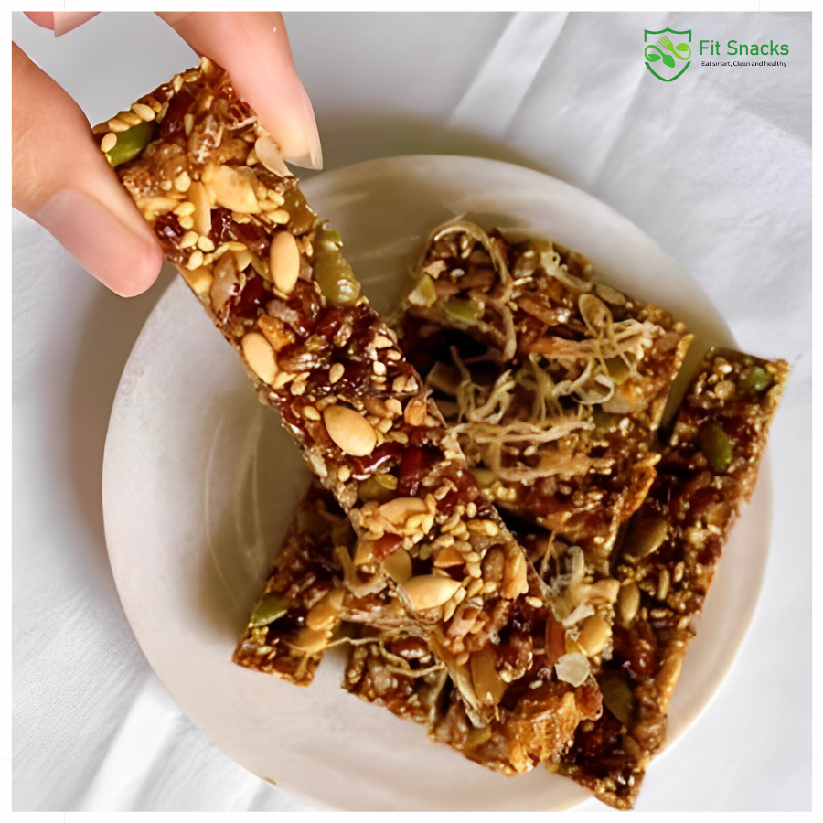 Thanh gạo lứt chà bông - 100g | Fit Snacks