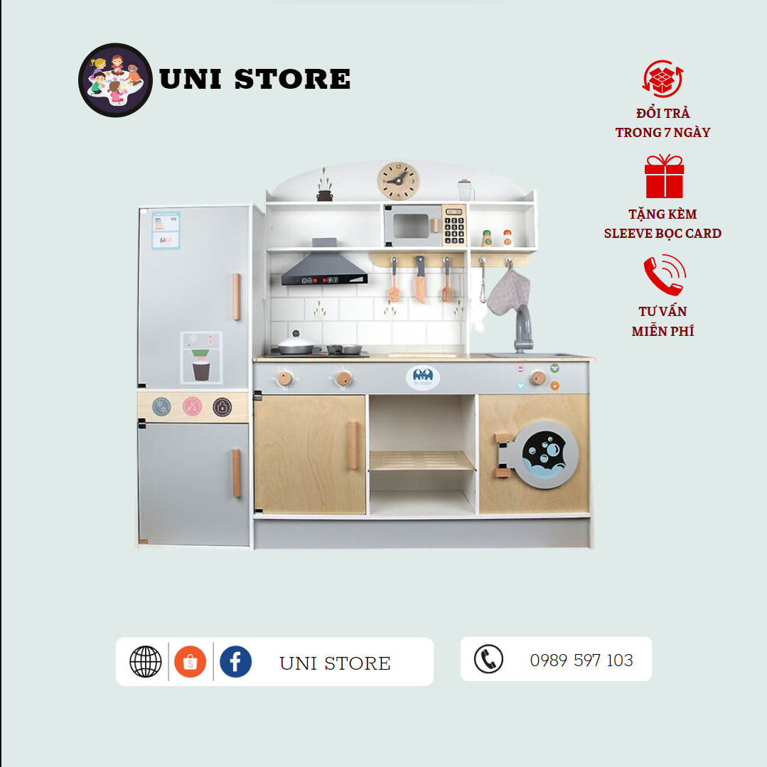 Bộ Nấu Ăn Gỗ Cao Cấp - Đồ Chơi Trẻ Em