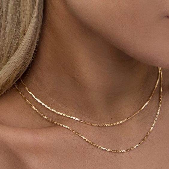 Dây chuyền 2 lớp layer trơn đơn giản