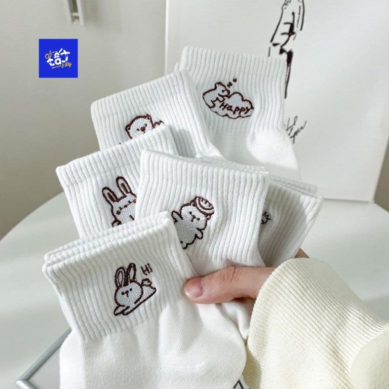 Tất Vớ Trắng Gấu Và Thỏ