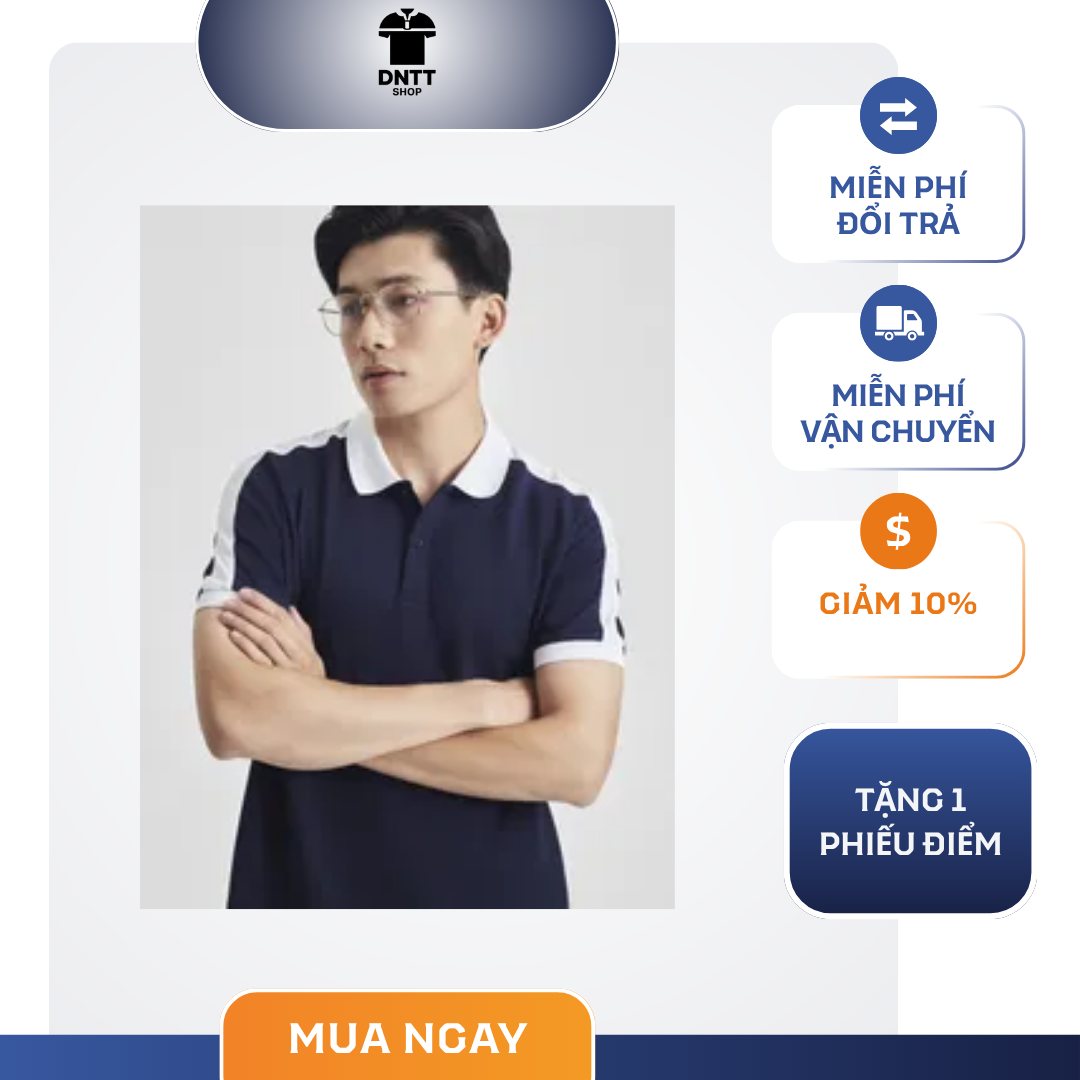 Áo polo nam phối màu