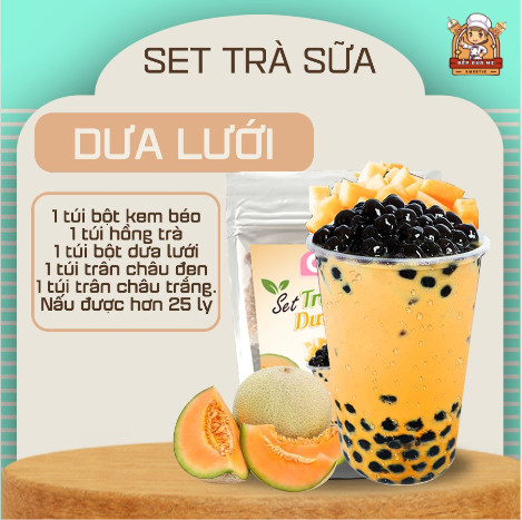 Set trà sữa Dưa lưới