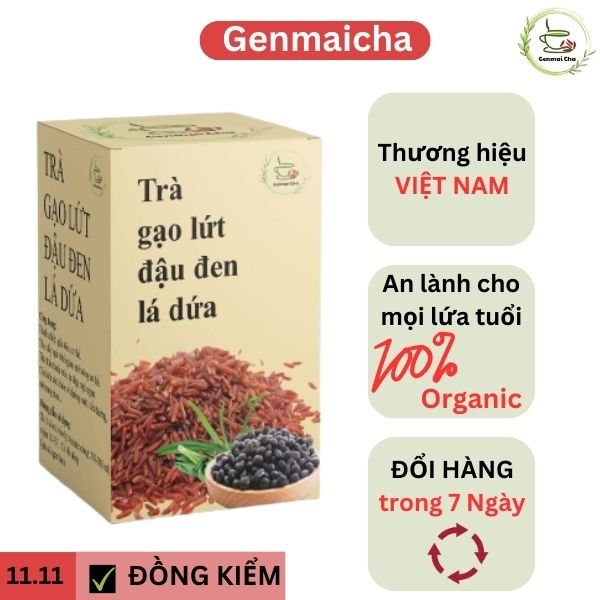 Trà gạo lứt đỗ đen lá dứa